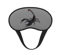Masque pour les yeux doux et lavable avec imprimé scorpion pour dormir, voyage, maison, hôtel, avion, camping
