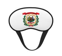 Masque pour les yeux doux et lavable avec motif drapeau de l'État de Virginie-Occidentale pour dormir, voyage, maison, hôtel, avion, camping