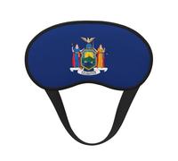 Masque pour les yeux doux et lavable avec motif drapeau de New York pour dormir, voyage, maison, hôtel, avion, camping