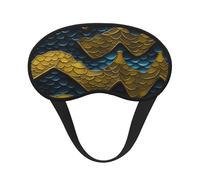Masque pour les yeux doux et lavable avec motif écailles de dragon pour dormir, voyage, maison, hôtel, avion, camping