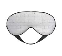 Masque pour les yeux doux et léger avec motif brique blanche - Respirant - Occultant - Pour voyage, sieste, yoga, méditation