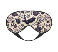 Masque pour les yeux doux et respirant avec motif chauve-souris, blocage de la lumière, sangle réglable, masque de sommeil pour voyage, travail de nuit, bureau