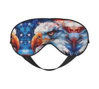 Masque pour les yeux doux imprimé aigle patriotique - Sommeil confortable, ombre de nuit élastique, couvre-yeux pour voyage, méditation