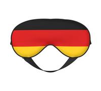 Masque pour les yeux doux imprimé drapeau allemand - ombre de nuit élastique - Bandeau anti-lumière pour avion, yoga, voyage, couverture complète des yeux