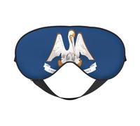 Masque pour les yeux doux imprimé drapeau de l'État de Louisiane - ombre de nuit élastique, bandeau à la lumière pour les yeux pour avion, yoga, voyage