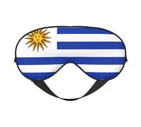 Masque pour les yeux doux imprimé drapeau de l'Uruguay - Ombre nocturne élastique - Bandeau résistant à la lumière pour avion, yoga, voyage, couverture complète des yeux
