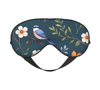 Masque pour les yeux doux imprimé valse de fleurs sauvages, masques pour les yeux réglables et respirants pour le sommeil, blocage de la lumière et double face