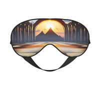 Masque pour les yeux doux pour le sommeil - Motif arche arquée blanche - Double étoile - Idéal pour les femmes et les voyages - Confortable et réglable - Parfait pour une utilisation en
