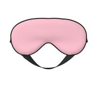 Masque pour les yeux doux rose de couleur unie, imprimé sur toute la surface, 96 % polyester, 4 % élasthanne