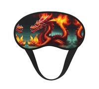 Masque pour les yeux Dragon King in Fire universel léger : idéal pour les voyages, les siestes au bureau et le travail de quart de travail. Fournit un environnement de sommeil confortable