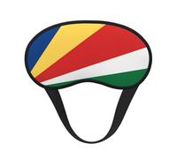 Masque pour les yeux Drapeau des Seychelles Universel Léger Idéal pour Voyage, Sieste de Bureau et Travail de Quart de Travail Offre un environnement de sommeil confortable
