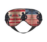 Masque pour les yeux du jour commémoratif patriotique des soldats américains pour dormir, masque de sommeil bloquant parfaitement la lumière pour les femmes et les hommes, bandeau doux et confortable