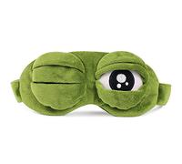Masque pour Les Yeux, Duvet Visage Visage endormi drôle nouveauté Grenouille de Bande dessinée Couverture de l'oeil Masque de Voyage de Sommeil (Vert)