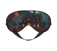 Masque pour les yeux effrayant avec imprimé d'Halloween - Respirant - Idéal pour le camping, la méditation et le yoga