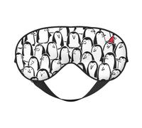 Masque pour les yeux élégant avec imprimé de nombreux pingouins, doux et respirant, adapté pour la sieste, les voyages et la nuit de sommeil