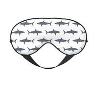 Masque pour les yeux élégant avec imprimé poisson et requin pour le sommeil, le camping, la méditation, la relaxation