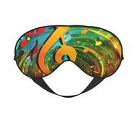 Masque pour les yeux élégant et léger avec imprimé notes de musique pour voyage, yoga, sieste, méditation, camping, travail, relaxation