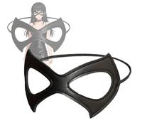 Masque pour les yeux en cuir noir de style cyberpunk, taille ajustable