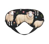 Masque pour les yeux en dentelle de baseball souple imprimé en gros plan, masques pour les yeux respirants réglables pour dormir, blocage de la lumière et double face