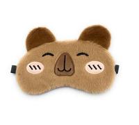 Masque pour les yeux en forme d'animal mignon, couverture des yeux en peluche douce, bandeau pour les yeux, motifs assortis (Capybara marron)