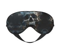 Masque pour les yeux en forme de crâne de fantôme d'horreur pour dormir, masque de sommeil bloquant parfaitement la lumière pour les femmes et les hommes, bandeau doux et confortable pour les voyages
