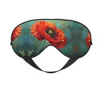 Masque pour les yeux en forme de fleur de coquelicot pour dormir, masque de sommeil bloquant parfaitement la lumière pour les femmes et les hommes, bandeau doux et confortable pour les voyages