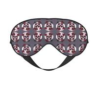 Masque pour les yeux en forme de tête de mort rose pour dormir, masque de sommeil bloquant parfaitement la lumière pour les femmes et les hommes, bandeau doux et confortable pour les voyages