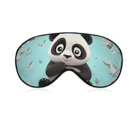 Masque pour les yeux en forme d'étoile de panda pour homme et femme, respirant et réglable, masque de sommeil ultra doux, bandeau de voyage léger pour avion, sieste, sommeil nocturne