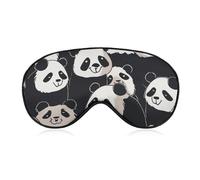Masque pour les yeux en forme d'étoile de panda pour homme et femme, respirant et réglable, masque de sommeil ultra doux, bandeau de voyage léger pour avion, sieste, sommeil nocturne