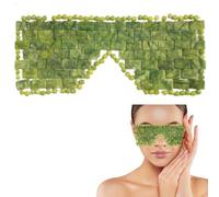 Masque pour les yeux en jade, couverture oculaire en jade verte couverture de sommeil en jade naturel pour thérapie chaude et froide, yeux de couverture oculaire de la couverture oculaire endormie, m