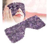 Masque pour les Yeux en Jade, Masque pour les Yeux de Sommeil pour le Visage aux Pierres de Jade, Outil de Massage pour les Soins de la Peau de la Fatigue Oculaire(Améthyste)
