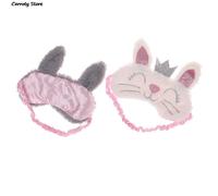 Masque Pour Les Yeux En Peluche, Doux, Mignon, Panda, Lapin, Masque De Sommeil, Dessin Animé, Sieste, Bandeau Pour Les Yeux, Voyage, Maison