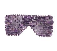 Masque pour les Yeux en Pierre de Jade, Masque pour les Yeux de Sommeil Rafraîchissant, Masseur de Traitement des Yeux par le Froid, Masque de Sommeil pour les Yeux du Visage pour les(Améthyste)