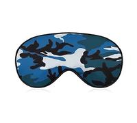 Masque pour les yeux en soie Blue Army Camo Art Sleep Mask Eyeshade for Travel/Sieste/Yoga/Plane/Night, Sleeping Eye Mask Eye Cover with Elastic Band