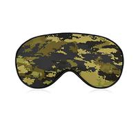 Masque pour les yeux en soie Cool Camo Camouflage Art militaire Masque de sommeil Couverture pour les yeux pour les jeux, les voyages de sommeil, le sommeil Masque pour les yeux avec bande élastique