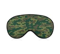 Masque pour les yeux en soie Green Army Camouflage Art Sleep Mask D Eye Cover for Travel Work Shift Sleep Naps, Sleeping Eye Mask Eye Cover with Elastic Band