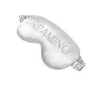 Masque Pour Les Yeux En Soie Lot de 2 masques sommeil en soie avec sangles réglables for dormir, soulager les yeux gonflés, voyages et faire une bonne sieste Pour Sommeil(Silver)