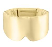 Masque Pour Les Yeux En Soie Lot de 2 masques sommeil en soie mûrier, cache-yeux occultants for dormir sur le côté, voyage, doux et lisse Pour Sommeil(Beige)