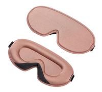 Masque Pour Les Yeux En Soie Lot de 3 masques sommeil en soie doux et lisse for les yeux, idéal for voyages, le repos, la détente Pour Sommeil(Rose)