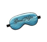 Masque Pour Les Yeux En Soie Masque de sommeil en soie brodée avec bouton de réglage, ventilation de voyage, motif bonne nuit, patchs for les yeux for aider à dormir(Color 7)