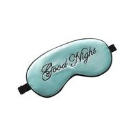 Masque Pour Les Yeux En Soie Masque de sommeil en soie brodée avec bouton de réglage, ventilation de voyage, motif bonne nuit, patchs for les yeux for aider à dormir(Color 5)
