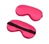 Masque Pour Les Yeux En Soie Masque for les yeux en soie imitée, masque de sommeil rembourré, Patch d'ombrage, bandeaux for les yeux, Portable, voyage, relaxation, repos(Red)