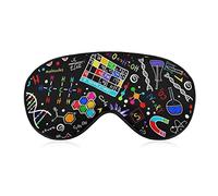 Masque pour les yeux en soie Maths et sciences ElementsArt Masque de sommeil pour voyage/sieste/yoga/avion/nuit, masque pour les yeux de sommeil avec bande élastique