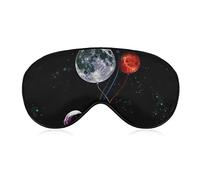 Masque pour les yeux en soie Trippy Space Astronaut avec planètes Psychedelic Art Sleeping Mask 3D Eye Cover for Travel/Sieste/Yoga/Plane/Night, Sleeping Eye Mask Eye Cover avec sangle réglable