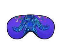 Masque pour les yeux en soie Trippy Space Butterflies Astronaut Psychedelic Art Sleeping Mask 3D Eye Cover for Travel/Sieste/Yoga/Plane/Night, Lunch Break Travel Sleep Sleeping Eye Mask Cover avec san