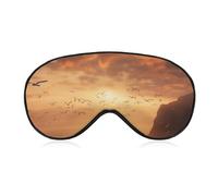 Masque pour les yeux Flying in Sunset - Masque de sommeil latéral léger - Masque de sommeil avec coussinet nasal et bande élastique pour enfants, femmes et hommes