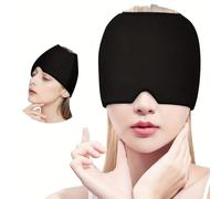 masque pour les yeux Gel froid chaud thérapie sommeil masque for les yeux masque facial et outil de soins de santé enveloppement de tête en multicolore(Black)
