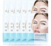 Masque pour les yeux Glow Haven, 5 paires de patchs pour les yeux au collagène, complexe peptidique et vitamine C, soin des yeux hydratant en profondeur, raffermissant et éclatant (10 Pair)