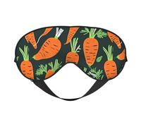 Masque pour les yeux Happy Carrot sans couture avec imprimé - Doux et occultant - Pour homme et femme - Nuit complète - Voyage