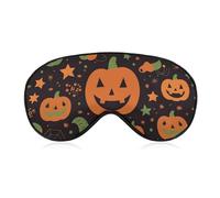 Masque pour les yeux Happy Halloween - Masque de sommeil latéral léger - Masque de sommeil avec coussinet nasal et bande élastique pour enfants, femmes et hommes